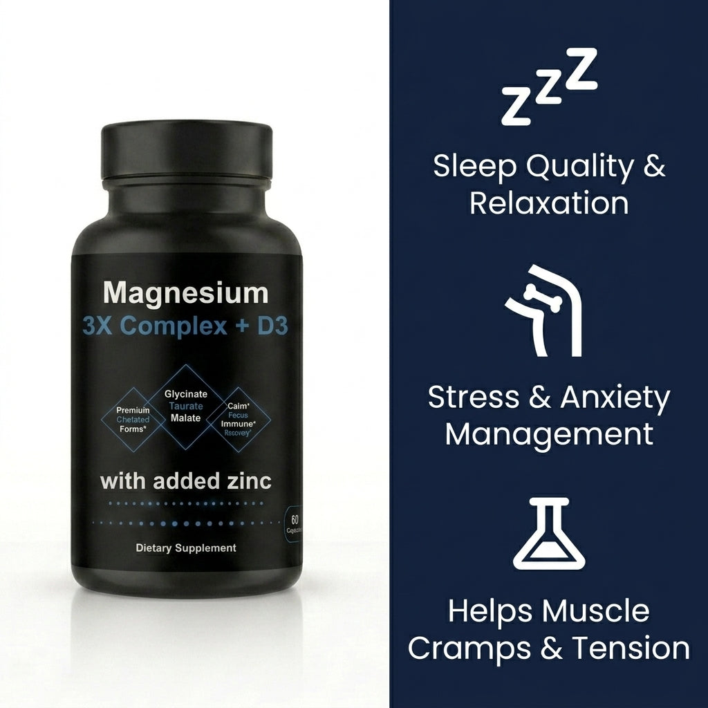 Magnesium 3X Complex with Vitamin D3 + Zinc